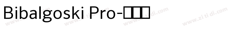 Bibalgoski Pro字体转换